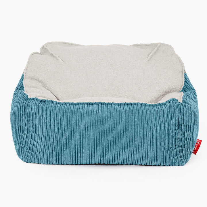 Le Pouf Doudou - Bouclé & Côtelé Mer Égée 02