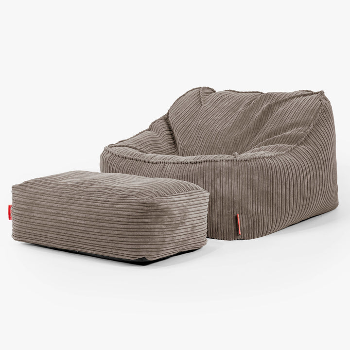 Le Pouf Doudou - Côtelé Grège 02