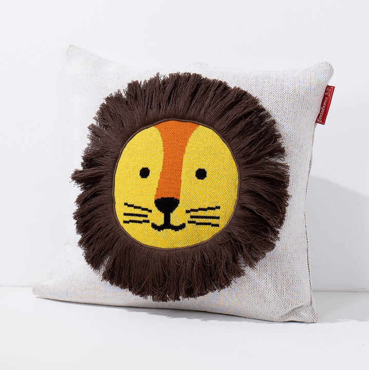 Housse de Coussin 47 x 47cm - Tricoté Lion 02