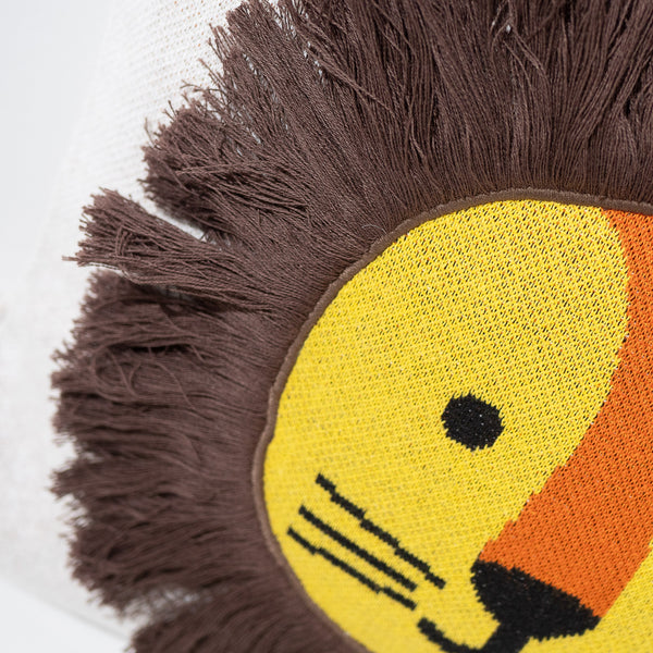 Housse de Coussin 47 x 47cm - Tricoté Lion Fabric Close-up Image