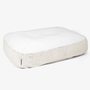 Lit pour Chien, Taille Large - Fausse Fourrure Lapin Blanc