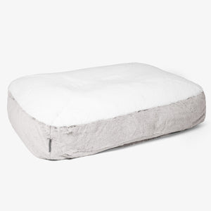 Lit pour Chien, Taille Large - Fausse Fourrure Lapin Gris clair