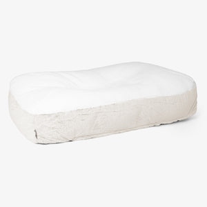 Lit pour Chien, Taille XL - Fausse Fourrure Lapin Blanc