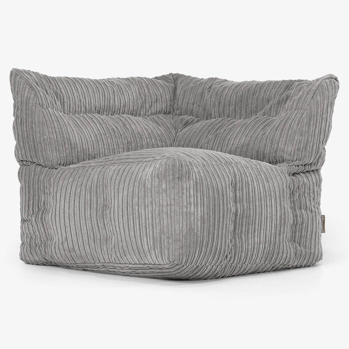 Modulaire Canapé Pouf, Élément Angle Droit - Côtelé Anthracite 02
