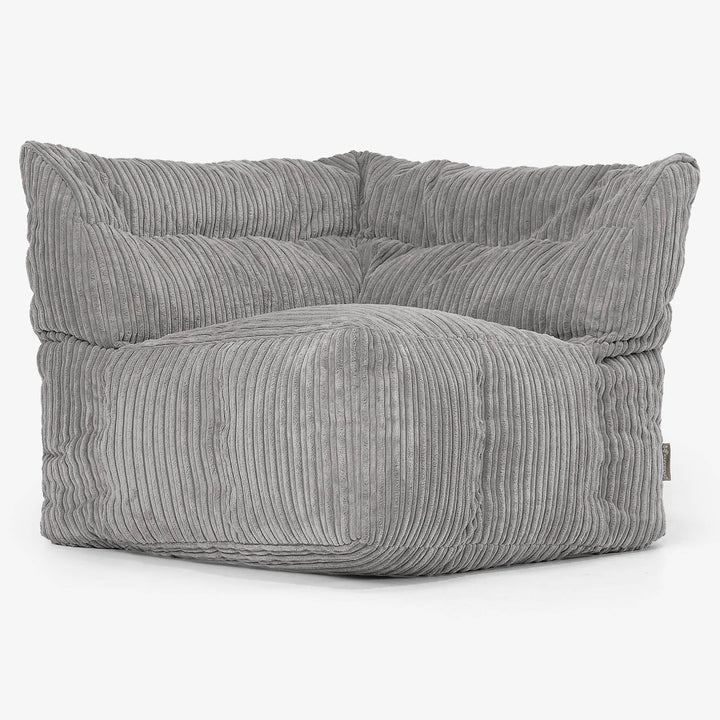 Modulaire Canapé Pouf, Élément Angle Droit - Côtelé Anthracite 02