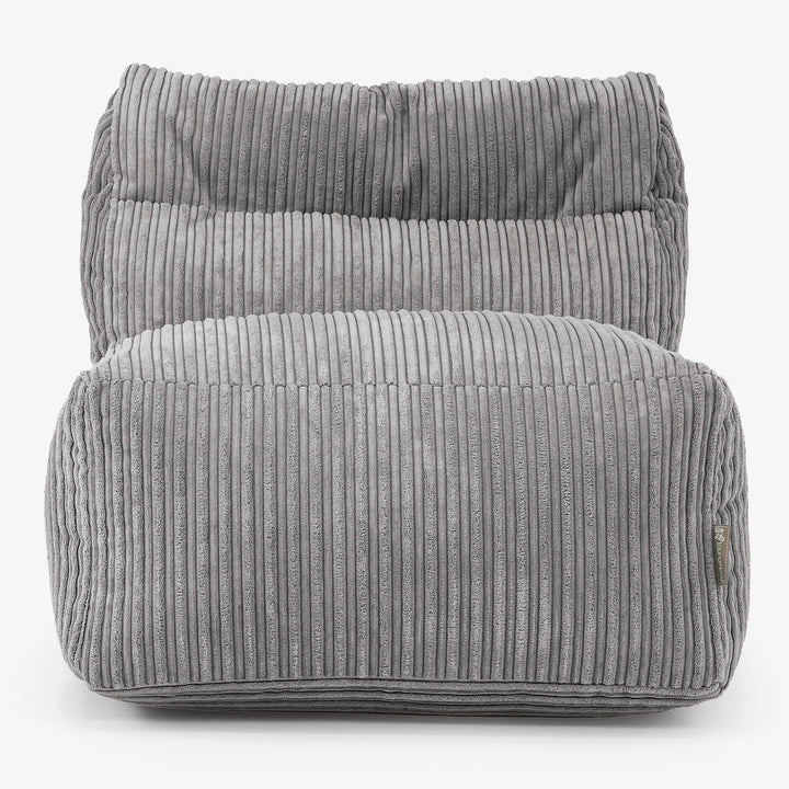 Modulaire Canapé Pouf, Élément Central - Côtelé Anthracite 02