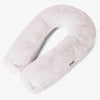 Oreiller Câlin - Fausse Fourrure Lapin Rose Pastel 01
