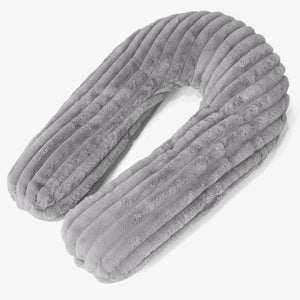 Oreiller Câlin - Velours Côtelé Ultra Pelucheux Gris