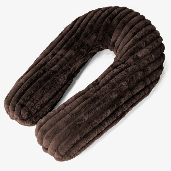 Oreiller Câlin - Velours Côtelé Ultra Pelucheux Nussbraun 01