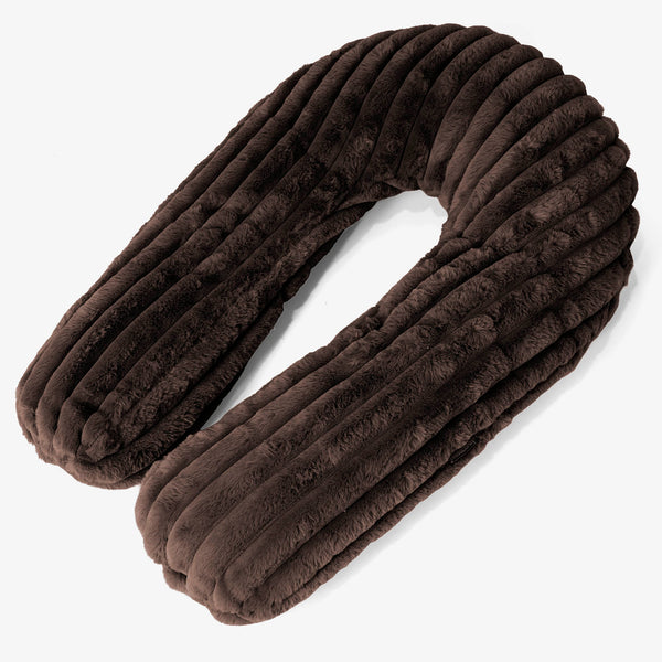 Oreiller Câlin - Velours Côtelé Ultra Pelucheux Nussbraun 01