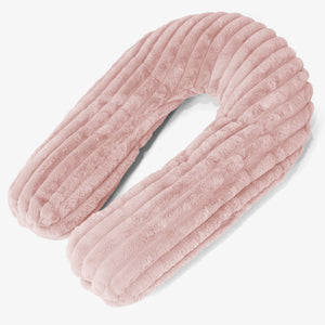 Oreiller Câlin - Velours Côtelé Ultra Pelucheux Rose Pastel