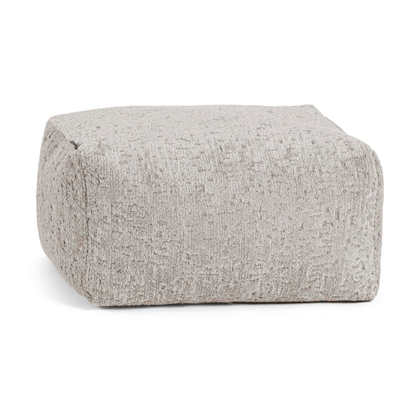 Petit Repose Pied - Chenille Luxe Gris 01