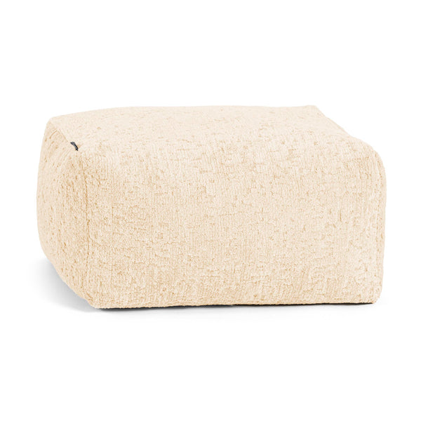 Petit Repose Pied - Chenille Luxe Ivoire 01