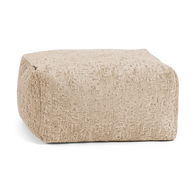 Petit Repose Pied - Chenille Luxe Vison 01