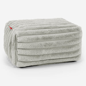Petit Repose Pied - Velours Côtelé Ultra Pelucheux Vert Sauge