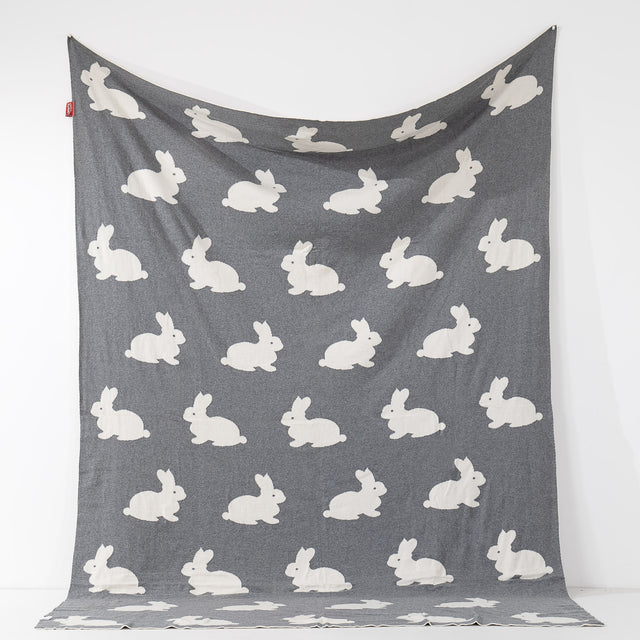 Couverture / Plaid - Tricoté Rabbit 01