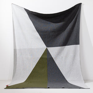 Couverture / Plaid - Tricoté Colourblock Abstrait Gris