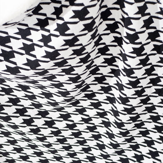 Couverture / Plaid - Tricoté Pied-de-poule Noir 02