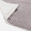 Plaid / Couverture Sherpa - Côtelé Gris Argent 01