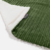Plaid / Couverture Sherpa - Côtelé Vert Forêt 01