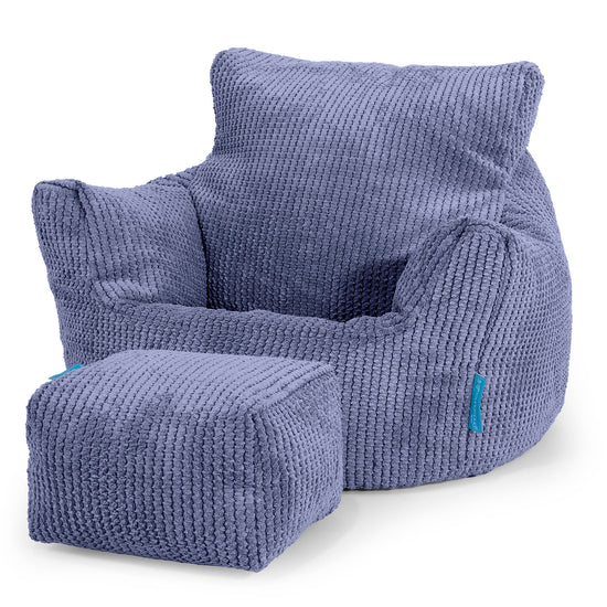 Fauteuil Pouf Bambin 1-3 ans - Pompon Violet 02
