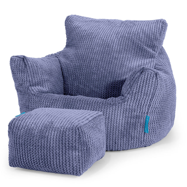 Fauteuil Pouf Bambin 1-3 ans - Pompon Violet 02
