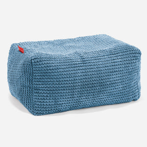 Petit Repose Pied - Pompon Bleu Ciel