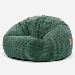 Pouf Poire Classique - Pompon Vert Mousse