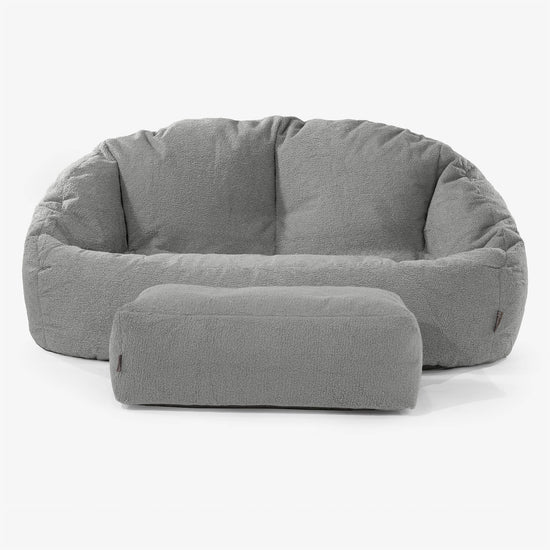 Pouf Canapé Bubble - Bouclé Gris 01