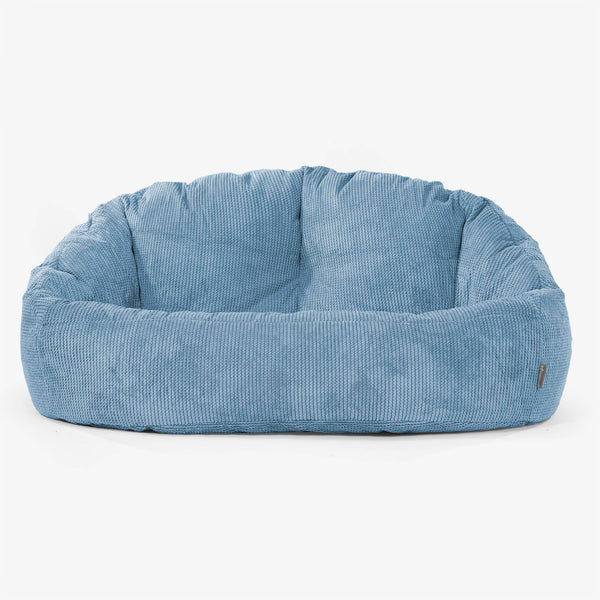 Pouf Canapé Bubble - Pompon Bleu Ciel 01