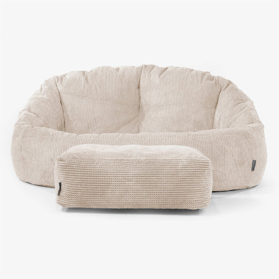 Pouf Canapé Bubble - Pompon Crème 01