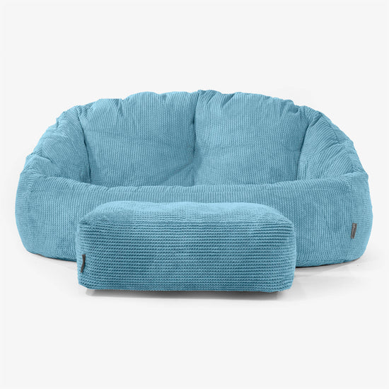 Pouf Canapé Bubble - Pompon Mer Égée 01