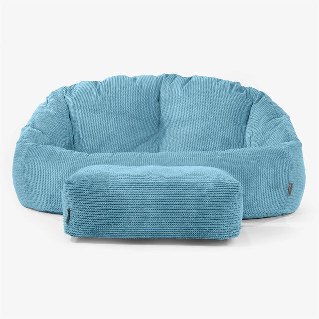 Pouf Canapé Bubble - Pompon Mer Égée 01