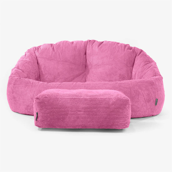 Pouf Canapé Bubble - Pompon Rose 01
