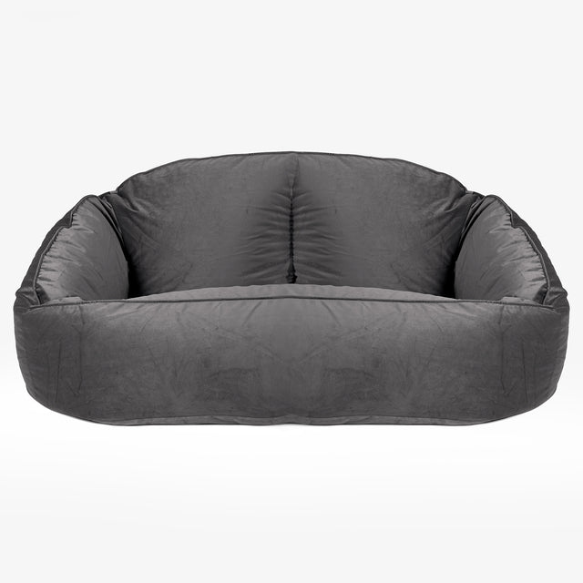 Pouf Canapé Bubble - Velours Anthracite 01