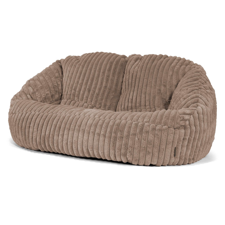 Pouf Canapé Bubble - Velours Côtelé Ultra Pelucheux Vison 04