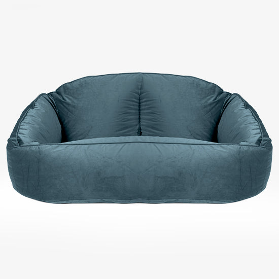 Pouf Canapé Bubble - Velours Mer Égée 01