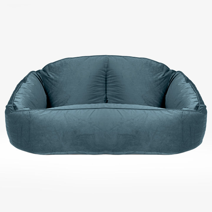 Pouf Canapé Bubble - Velours Mer Égée 01