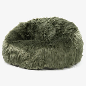 Pouf Canapé Classique - Imitation fourrure à poils longs Vert sauge