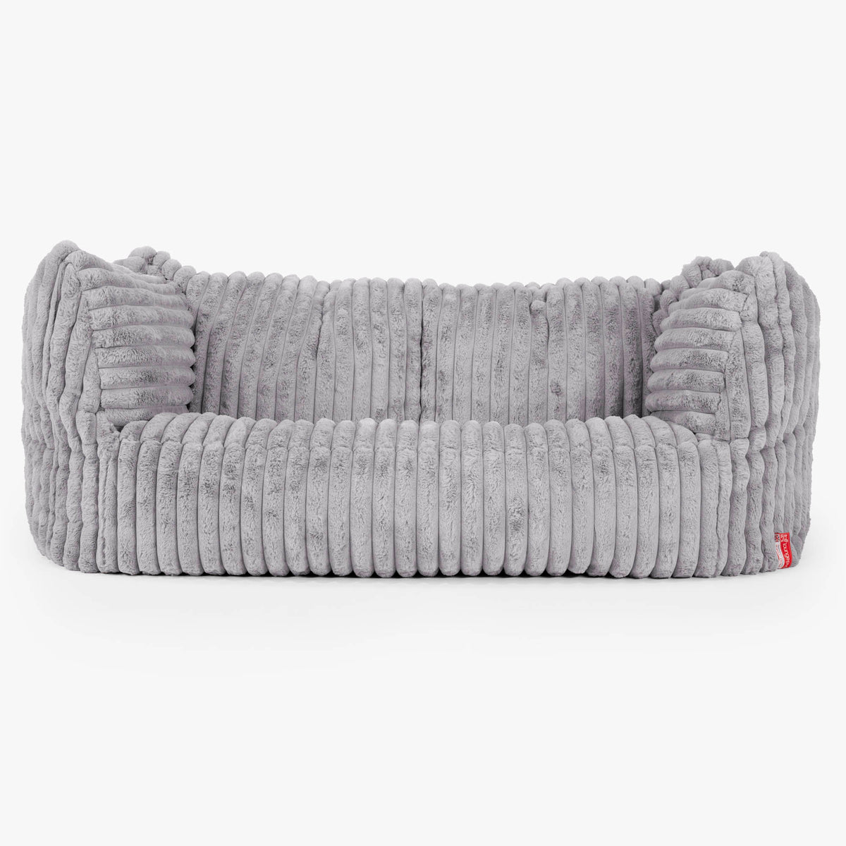 Pouf Fauteuil Relax - Velours Côtelé Ultra Pelucheux Gris main image 1