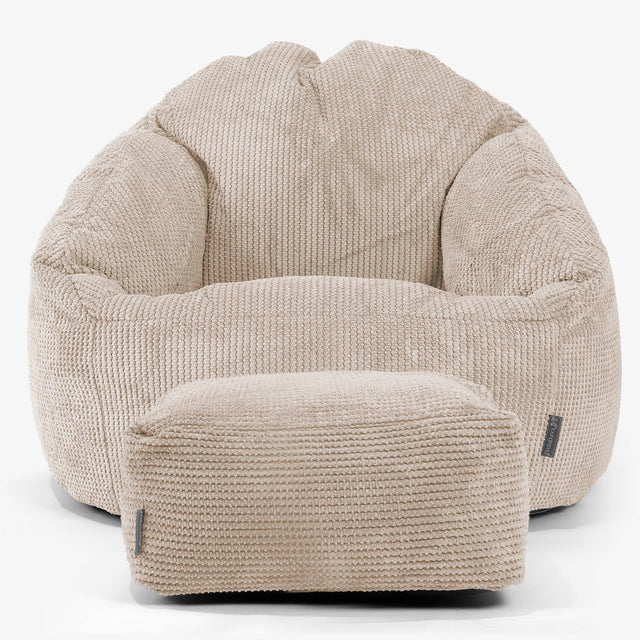 Pouf Chaise Bubble - Pompon Crème 02