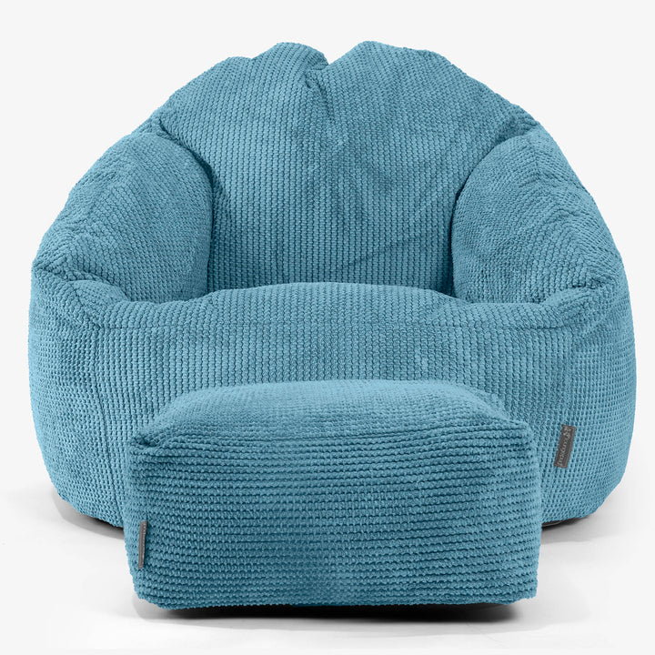 Pouf Chaise Bubble - Pompon Mer Égée 02