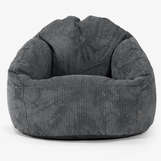 Pouf Chaise Bubble - Pompon Noir 01
