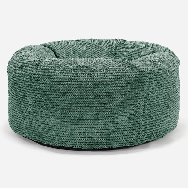 Pouf Design Rond - Pompon Vert Mousse 01