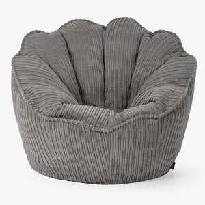 Pouf Fauteuil Natalia Sacco - Côtelé Anthracite