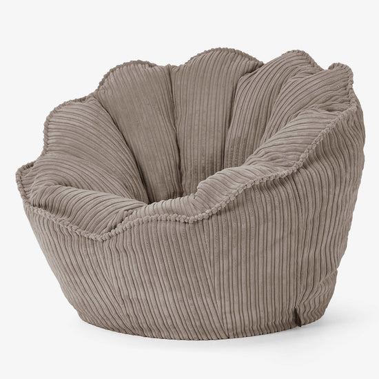 Pouf Fauteuil Natalia Sacco - Côtelé Grège 02