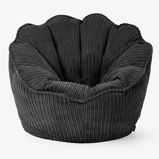 Pouf Fauteuil Natalia Sacco - Côtelé Noir 01