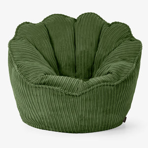 Pouf Fauteuil Natalia Sacco - Côtelé Vert Forêt