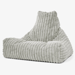 Pouf Fauteuil Relax - Velours Côtelé Ultra Pelucheux Vert Sauge