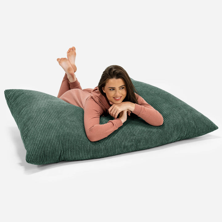 Pouf Géant XXL - Pompon Vert Mousse 03